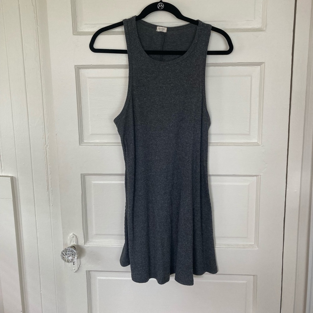 Grey tank sweater dress